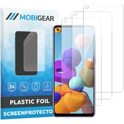 Mobigear Samsung Galaxy A21s Screen Protector Film - Case Friendly (3-Pack)