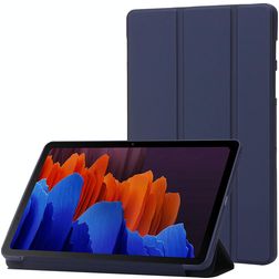 Mobigear Tri-Fold Gel Samsung Galaxy Tab S11 TPU / Poliuretano (PU) Cover a libro - Blu scuro
