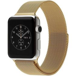 Mobigear Style Loop Milanese Apple Watch Strap Magnetic closure - 42/41/40/38 mm - Gold