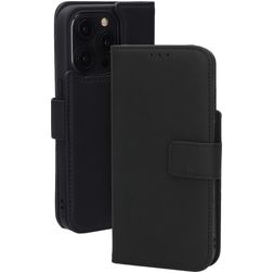 Mobiparts Wallet iPhone 15 Pro MagSafe Genuine Leather Wallet case - Black
