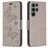 Mobigear Butterfly Samsung Galaxy S23 Ultra Wallet case - Grey