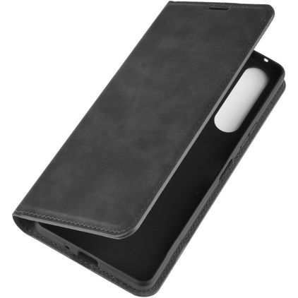 Mobigear Retro Slim Sony Xperia 10 II Lompakkokotelo + Setelitasku - Musta