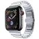 Mobigear Madrid Rustfrit stål Apple Watch Urrem Sommerfuglelås - 42/41/40/38 mm - Sølv