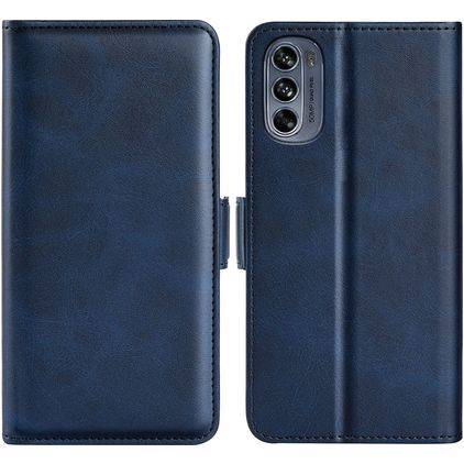 Mobigear Slim Magnet Motorola Moto G62 Wallet case - Dark Blue