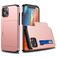 Mobigear Card iPhone 12 Pro Hårdt Bagsidecover Stødsikkert med kortholder - Rosaguld