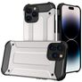 Mobigear Outdoor iPhone 14 Pro Funda Plástico rígido Carcasa Antigolpes - Plateado