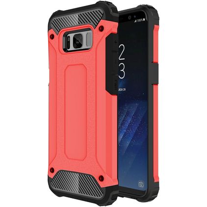 Mobigear Outdoor Samsung Galaxy S8 Funda Plástico rígido Carcasa Antigolpes - Rojo