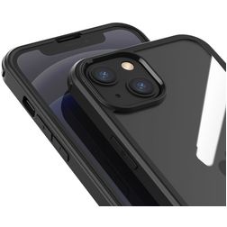 Valenta Full Cover iPhone 13 Tvrzené sklo Zadní kryt odolný proti nárazům - Černá
