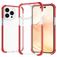 Mobigear Full Bumper iPhone 14 Pro Hardcase Etui plecki Wstrząsoodporne - Przezroczysty / Czerwony