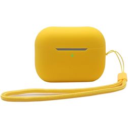 Mobigear Lanyard Funda Silicona flexible para Apple AirPods Pro 2 - Amarillo