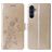 Mobigear Flowers Samsung Galaxy A17 Cover a libro portafoglio - Oro