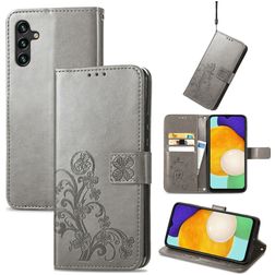 Mobigear Clover Samsung Galaxy A13 5G Lompakkokotelo + Setelitasku - Harmaa