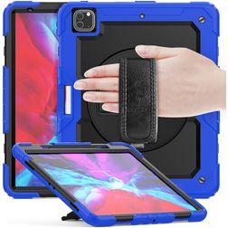 Mobigear SureGrip Xtreme iPad Air 13 cali (2026) Etui Tworzywo sztuczne / Silikon Etui plecki + Uchwyt na rysik + Pasek na ramię + Podstawka - Ciemnoniebieski