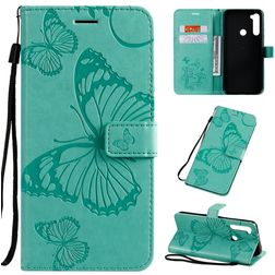 Mobigear Butterfly Xiaomi Redmi Note 8T Lompakkokotelo + Setelitasku - Turkoosi
