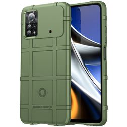 Mobigear Rugged Shield POCO X4 Pro 5G TPU flexible Carcasa Antigolpes - Verde
