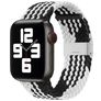 Mobigear Braided Nylon Apple Watch Armband Klämspänne - 49/46/45/44 mm - Svart / Vit