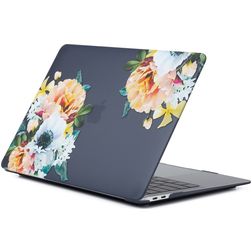 Mobigear Design MacBook 12 polegadas (2015-2017) Capa rígida para MacBook - Flowers Black - Modelo A1534