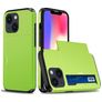 Mobigear Card iPhone 15 Hardcase Back cover Antiurto con portacarte - Verde