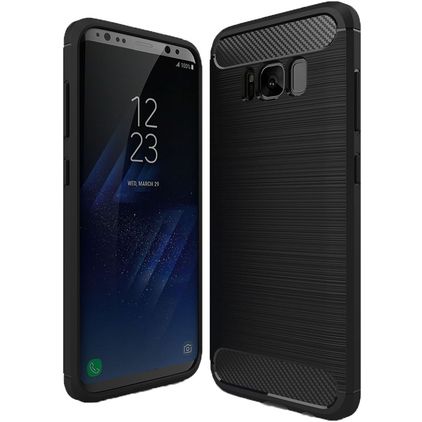 Mobigear Brushed Slim Samsung Galaxy S8 TPU flexible Carcasa - Negro