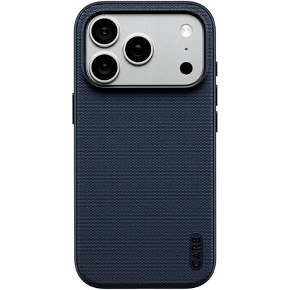 CARE by PanzerGlass Fusion Fabric iPhone 18 Pro MagSafe Tecido Capa traseira Antichoque - Azul