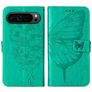 Mobigear Butterfly Google Pixel 9 Pro Funda tipo libro Cartera - Verde