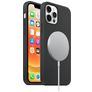 Mobigear Rubber Touch iPhone 12 Pro Silikone MagSafe Bagsidecover - Sort