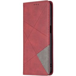 Mobigear Rhombus Slim Realme 8 5G Plånboksfodral - Röd