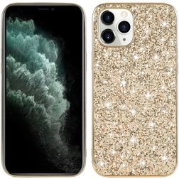 Mobigear Glitter iPhone 12 Pro Hard Case Back cover - Gold