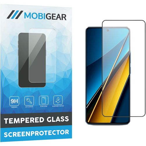 Mobigear Premium POCO X6 Glas Skærmbeskytter - Case Friendly - Sort