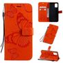Mobigear Butterfly Samsung Galaxy A71 Plånboksfodral med sedelfack - Orange