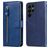 Mobigear Zipper Samsung Galaxy S23 Ultra Lompakkokotelo + Setelitasku - Sininen