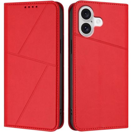 Mobigear Frosted Flip iPhone 17 Funda tipo libro Cartera - Rojo