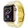 Mobigear Madrid Steel Apple Watch Strap Butterfly closure - 42/41/40/38 mm - Gold