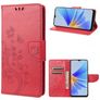 Mobigear Flowers OPPO A17 Wallet case - Red