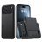 Mobigear Card iPhone 18 Pro Max Funda Plástico rígido Carcasa Antigolpes con tarjetero - Negro