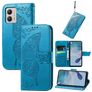 Mobigear Butterfly Motorola Moto E13 Funda tipo libro Cartera - Azul