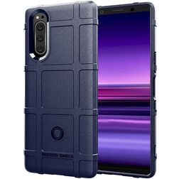 Mobigear Rugged Shield Sony Xperia 5 II TPU flexível Capa traseira Antichoque - Azul