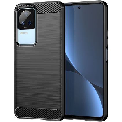 Mobigear Brushed Slim POCO F4 TPU flessibile Back cover - Nero