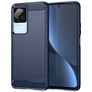 Mobigear Brushed Slim POCO F4 TPU flexível Capa traseira - Azul
