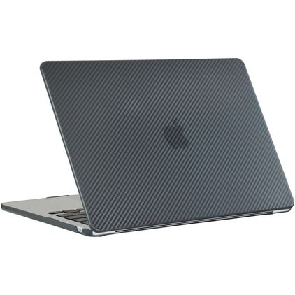 Mobigear Carbon MacBook Air 13 polegadas (2022-2026) Capa rígida para MacBook - Preto - Modelo A2681 / A3113 / A3240 / A3449