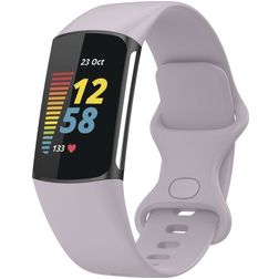 Mobigear Sport Dual Silicone Fitbit Charge 5 Cinturino Chiusura a perno - Viola