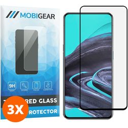 Mobigear Premium OPPO Reno Z Vidro temperado Película de ecrã - Compatível com capas - Preto (Pack de 3)