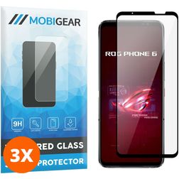 Mobigear Premium ASUS ROG Phone 6 Tempered Glass Screen Protector - Case Friendly - Black (3-Pack)