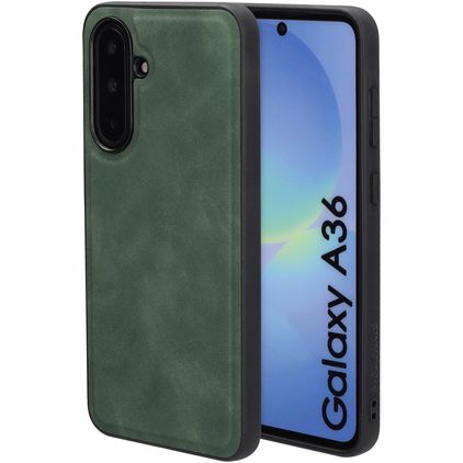 Mobiparts Classic Samsung Galaxy A36 MagSafe TPU / Leatherette Back cover - Emerald Green