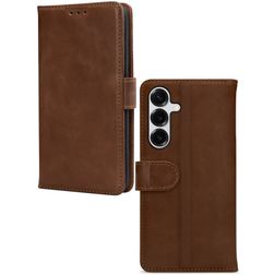 Mobilize Wallet Samsung Galaxy S25 Plus Piel auténtica Funda tipo libro Cartera - Marrón