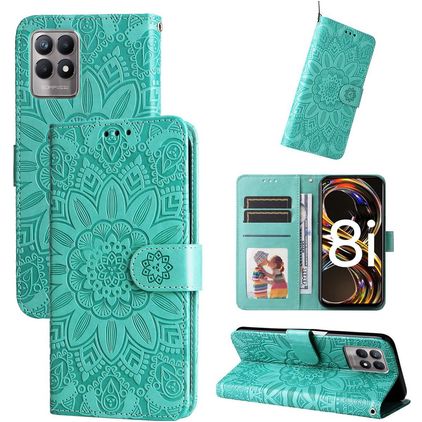 Mobigear Sunflower Realme Narzo 50 4G Cover a libro portafoglio - Verde