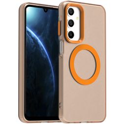 Mobigear Shockproof Samsung Galaxy A16 MagSafe Funda Plástico rígido Carcasa - Naranja