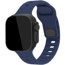 Mobilize Sports Silicone Apple Watch Strap Push closure - 42/41/40/38 mm - Blue