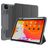 Mutural Tri-Fold Tough iPad Pro 11 polegadas (2022) Capa livro + Suporte para caneta stylus - Preto