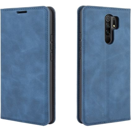 Mobigear Retro Slim Xiaomi Redmi 9 Capa livro Carteira - Azul escuro